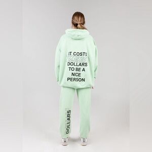 Mint Green Hoodie and Sweatpants Set